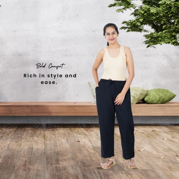 Black_Parallel_Pants_-_Modern_Cotton_Trousers_-_Smart_Ankle_Length_-_Work_|_Office_|_Home_|_Regular_Fit_Wear
