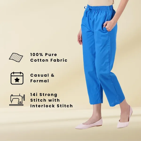 Plum_Blue_Parallel_Pants_-_Modern_Cotton_Trousers_-_Smart_Ankle_Length_-_Work_|_Office_|_Home_|_Regular_Fit_Wear
