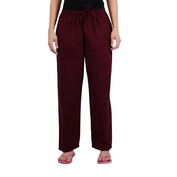 Rosewood_Meroon_Parallel_Pants_-_Modern_Cotton_Trousers_-_Smart_Ankle_Length_-_Work_|_Office_|_Home_|_Regular_Fit_Wear