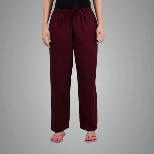 Rosewood_Meroon_Parallel_Pants_-_Modern_Cotton_Trousers_-_Smart_Ankle_Length_-_Work_|_Office_|_Home_|_Regular_Fit_Wear