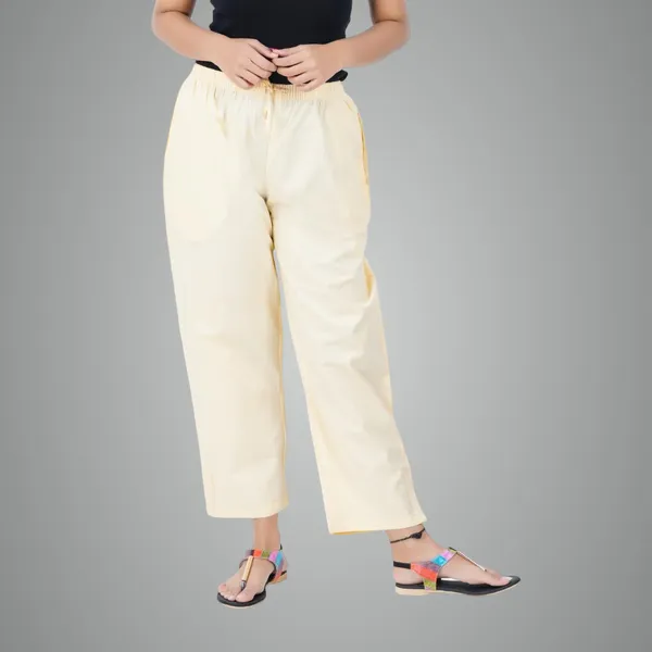 Cream_Parallel_Pants_-_Modern_Cotton_Trousers_-_Smart_Ankle_Length_-_Work_|_Office_|_Home_|_Regular_Fit_Wear