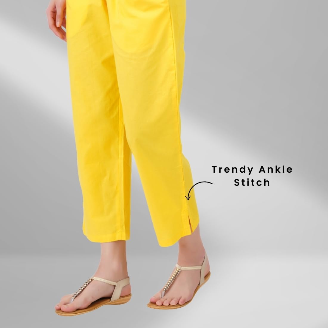 Summer_Yellow_Parallel_Pants_-_Modern_Cotton_Trousers_-_Smart_Ankle_Length_-_Work_|_Office_|_Home_|_Regular_Fit_Wear
