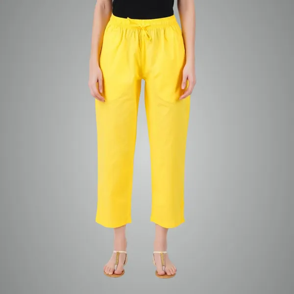 Summer_Yellow_Parallel_Pants_-_Modern_Cotton_Trousers_-_Smart_Ankle_Length_-_Work_|_Office_|_Home_|_Regular_Fit_Wear