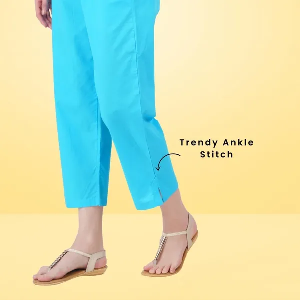 Turq_Blue_Parallel_Pants_-_Modern_Cotton_Trousers_-_Smart_Ankle_Length_-_Work_|_Office_|_Home_|_Regular_Fit_Wear