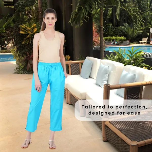 Turq_Blue_Parallel_Pants_-_Modern_Cotton_Trousers_-_Smart_Ankle_Length_-_Work_|_Office_|_Home_|_Regular_Fit_Wear