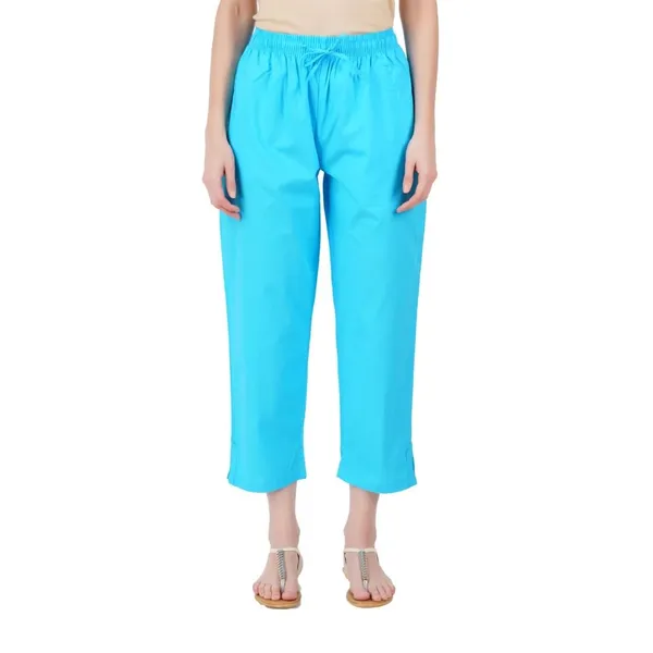 Turq_Blue_Parallel_Pants_-_Modern_Cotton_Trousers_-_Smart_Ankle_Length_-_Work_|_Office_|_Home_|_Regular_Fit_Wear