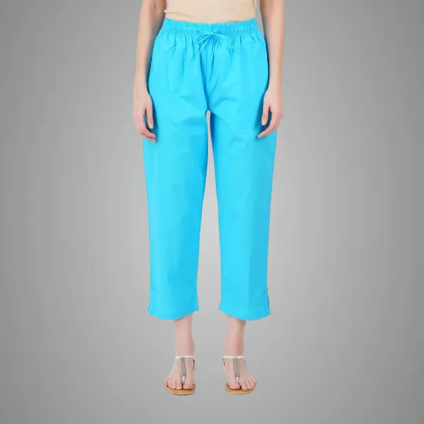 Turq_Blue_Parallel_Pants_-_Modern_Cotton_Trousers_-_Smart_Ankle_Length_-_Work_|_Office_|_Home_|_Regular_Fit_Wear