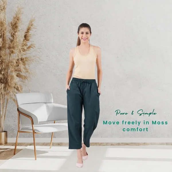 Trekking_Green_Parallel_Pants_-_Modern_Cotton_Trousers_-_Smart_Ankle_Length_-_Work_|_Office_|_Home_|_Regular_Fit_Wear
