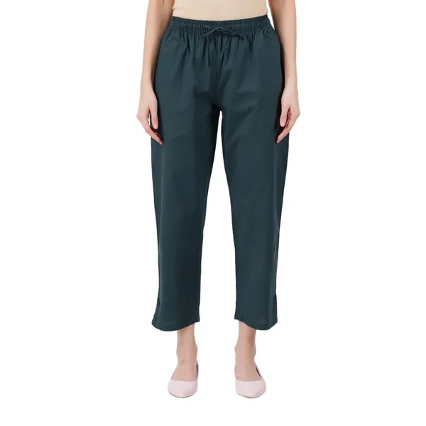 Trekking_Green_Parallel_Pants_-_Modern_Cotton_Trousers_-_Smart_Ankle_Length_-_Work_|_Office_|_Home_|_Regular_Fit_Wear