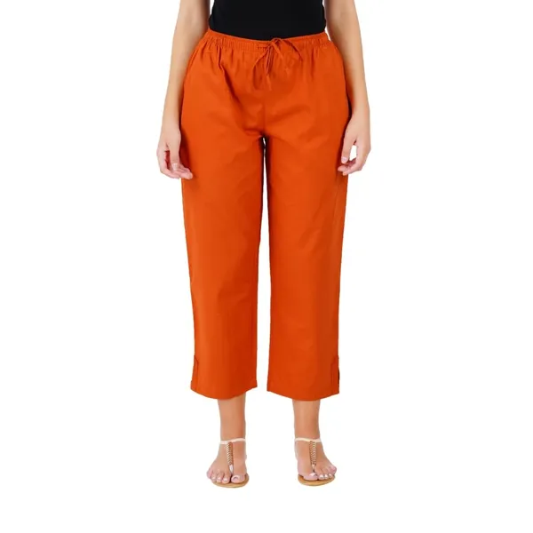 Burnt_Orange_Parallel_Pants_-_Modern_Cotton_Trousers_-_Smart_Ankle_Length_-_Work_|_Office_|_Home_|_Regular_Fit_Wear