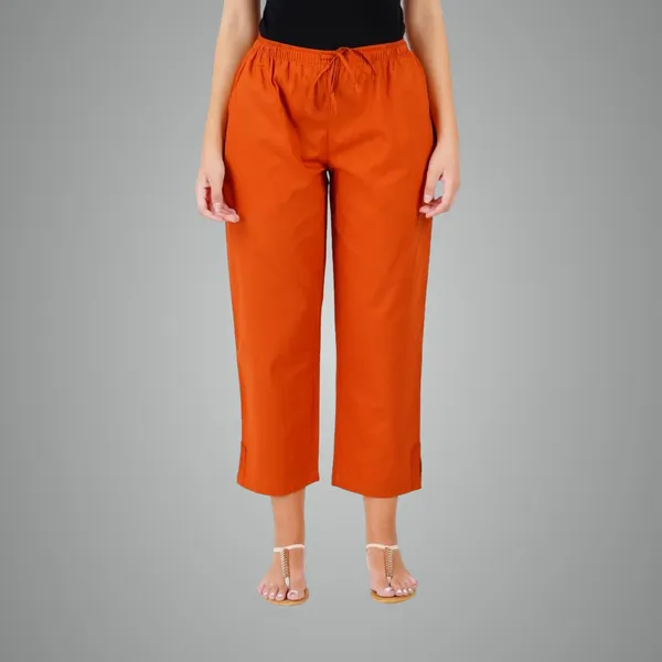 Burnt_Orange_Parallel_Pants_-_Modern_Cotton_Trousers_-_Smart_Ankle_Length_-_Work_|_Office_|_Home_|_Regular_Fit_Wear