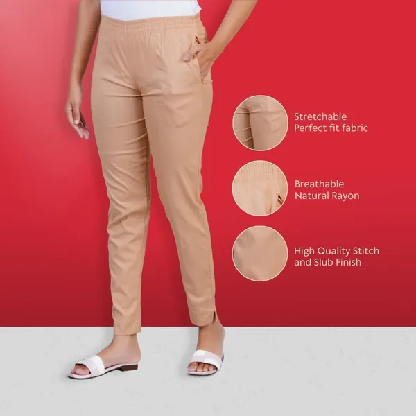 Beige_Natural_Cotton_Blend_-_Lycra_-_30%_Stretch_Kurti_Pants_For_Women_-_Ankle,_Soft,_Elasticated_Waist,_Zip_Pocket_-_Office,_Work,_Home_Legging_Fit_Regular_Trouser