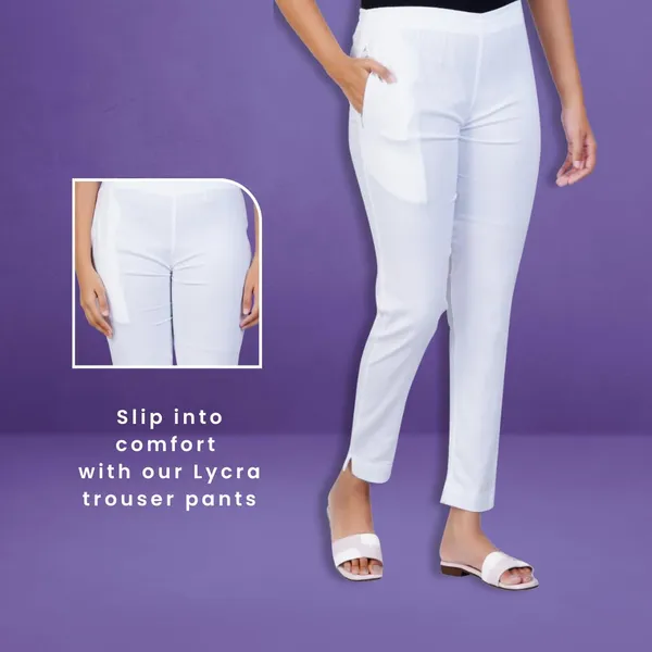 Blanco_White_Natural_Cotton_Blend_-_Lycra_-_30%_Stretch_Kurti_Pants_For_Women_-_Ankle,_Soft,_Elasticated_Waist,_Zip_Pocket_-_Office,_Work,_Home_Legging_Fit_Regular_Trouser