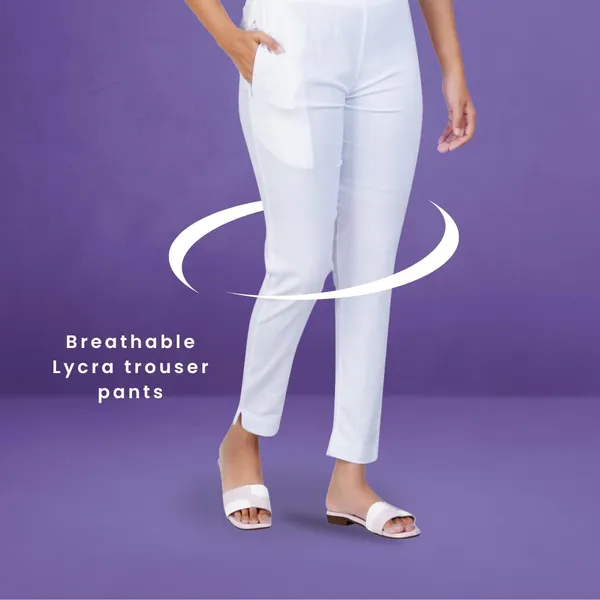 Blanco_White_Natural_Cotton_Blend_-_Lycra_-_30%_Stretch_Kurti_Pants_For_Women_-_Ankle,_Soft,_Elasticated_Waist,_Zip_Pocket_-_Office,_Work,_Home_Legging_Fit_Regular_Trouser
