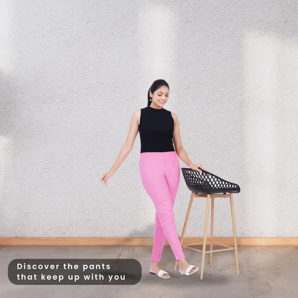Baby_Pink_Natural_Cotton_Blend_-_Lycra_-_30%_Stretch_Kurti_Pants_For_Women_-_Ankle,_Soft,_Elasticated_Waist,_Zip_Pocket_-_Office,_Work,_Home_Legging_Fit_Regular_Trouser