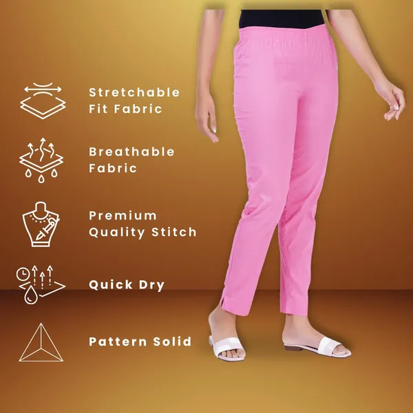 Baby_Pink_Natural_Cotton_Blend_-_Lycra_-_30%_Stretch_Kurti_Pants_For_Women_-_Ankle,_Soft,_Elasticated_Waist,_Zip_Pocket_-_Office,_Work,_Home_Legging_Fit_Regular_Trouser