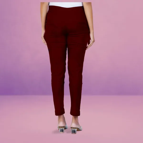 Meroon_Natural_Cotton_Blend_-_Lycra_-_30%_Stretch_Kurti_Pants_For_Women_-_Ankle,_Soft,_Elasticated_Waist,_Zip_Pocket_-_Office,_Work,_Home_Legging_Fit_Regular_Trouser