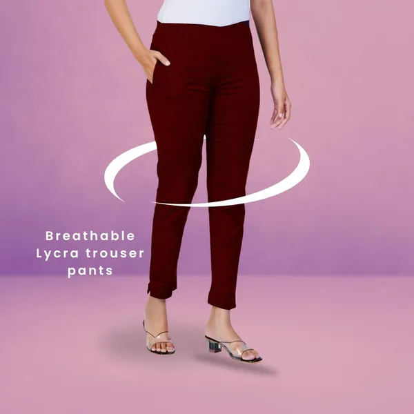 Meroon_Natural_Cotton_Blend_-_Lycra_-_30%_Stretch_Kurti_Pants_For_Women_-_Ankle,_Soft,_Elasticated_Waist,_Zip_Pocket_-_Office,_Work,_Home_Legging_Fit_Regular_Trouser