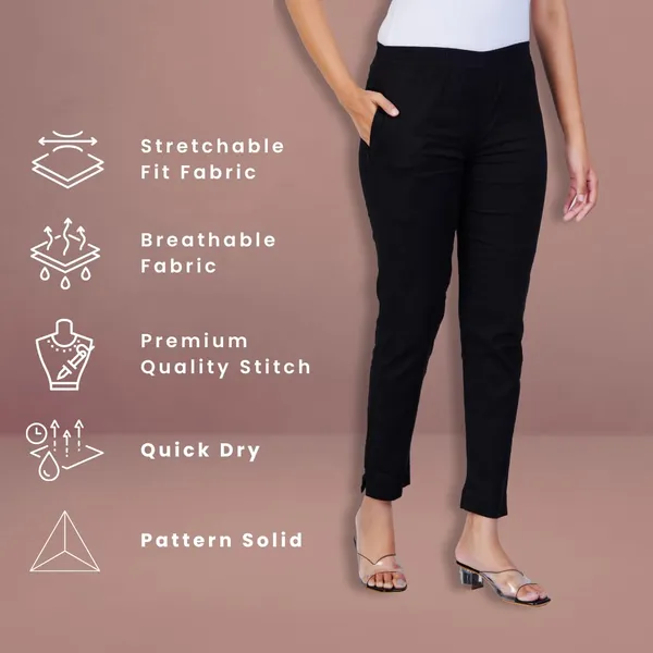 Black_Natural_Cotton_Blend_-_Lycra_-_30%_Stretch_Kurti_Pants_For_Women_-_Ankle,_Soft,_Elasticated_Waist,_Zip_Pocket_-_Office,_Work,_Home_Legging_Fit_Regular_Trouser