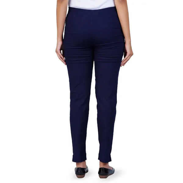 Navy_Blue_Natural_Cotton_Blend_-_Lycra_-_30%_Stretch_Kurti_Pants_For_Women_-_Ankle,_Soft,_Elasticated_Waist,_Zip_Pocket_-_Office,_Work,_Home_Legging_Fit_Regular_Trouser