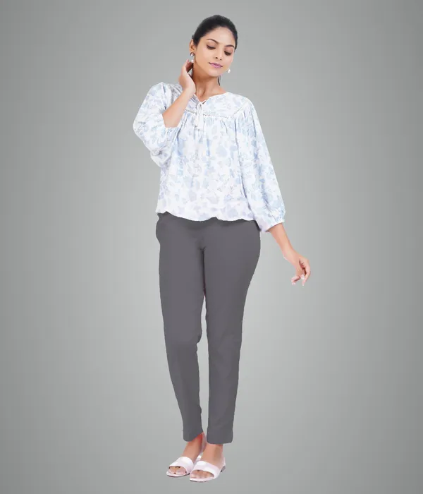 Stone_Grey_Rayon_Lycra_Pencil_Pant_For_Women