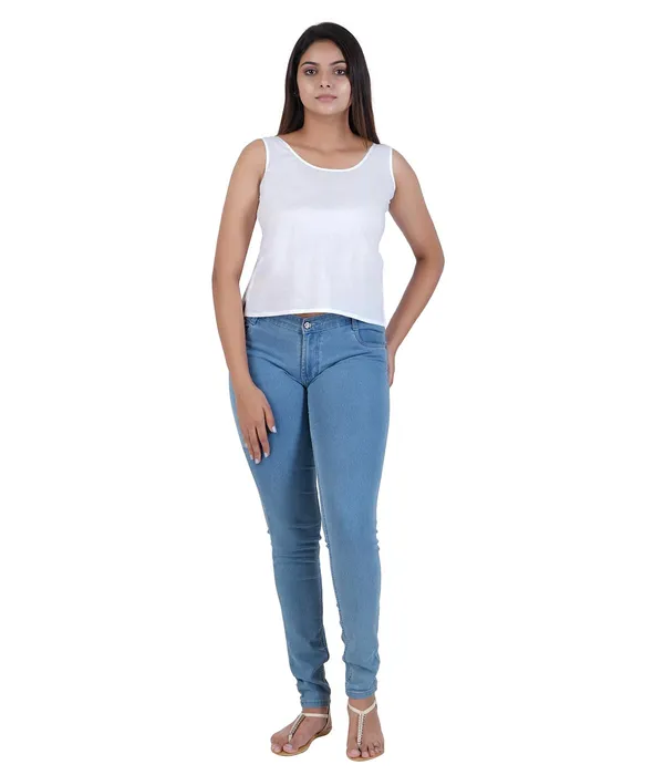 Blanco_White_Women_Waist_Length_100%_Fine_Cotton_Camisole/Slip/Inners_For_Kurti_Suit,Chikan_Tops_-_Non_Stretchable_-Solid_Side_Open_All_Day_Wear