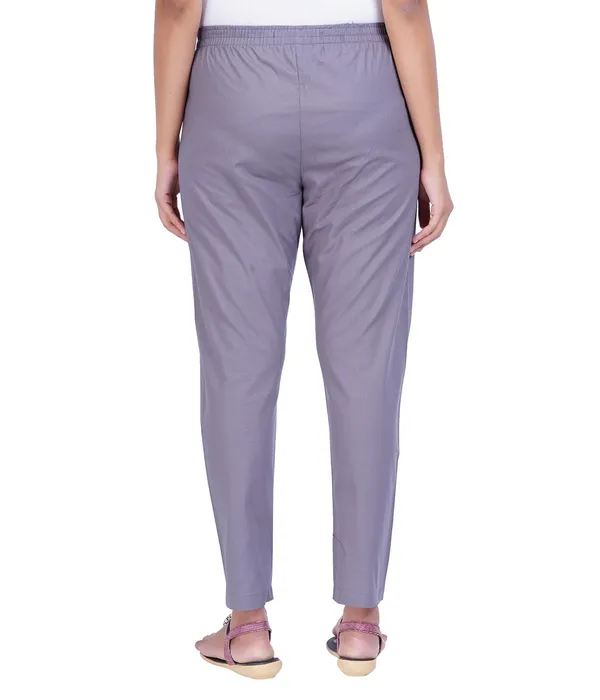 Steel_Grey_Women_100%_Cotton_Regular_Everyday_Pant_-Solid_Modern_Casual_Wear