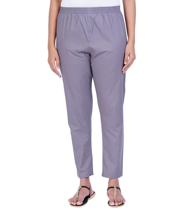 Steel_Grey_Women_100%_Cotton_Regular_Everyday_Pant_-Solid_Modern_Casual_Wear