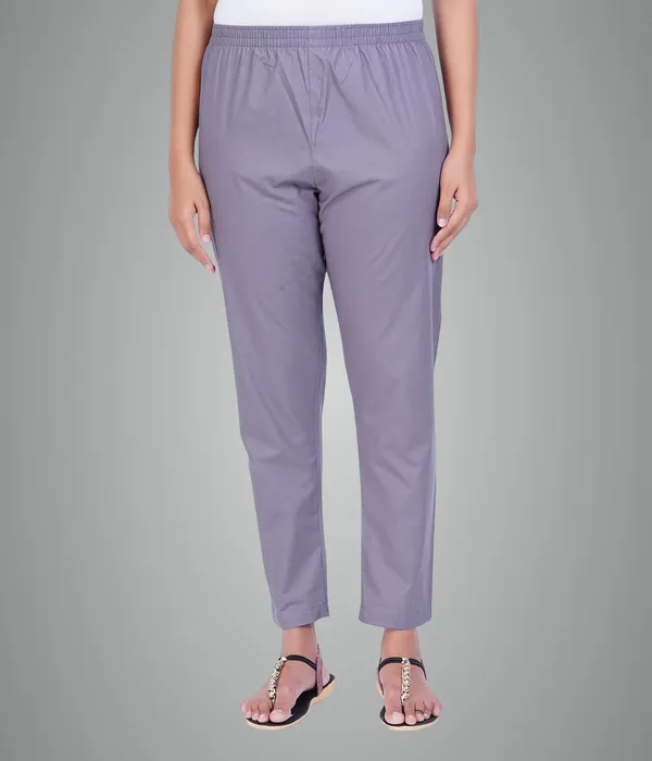 Steel_Grey_Women_100%_Cotton_Regular_Everyday_Pant_-Solid_Modern_Casual_Wear