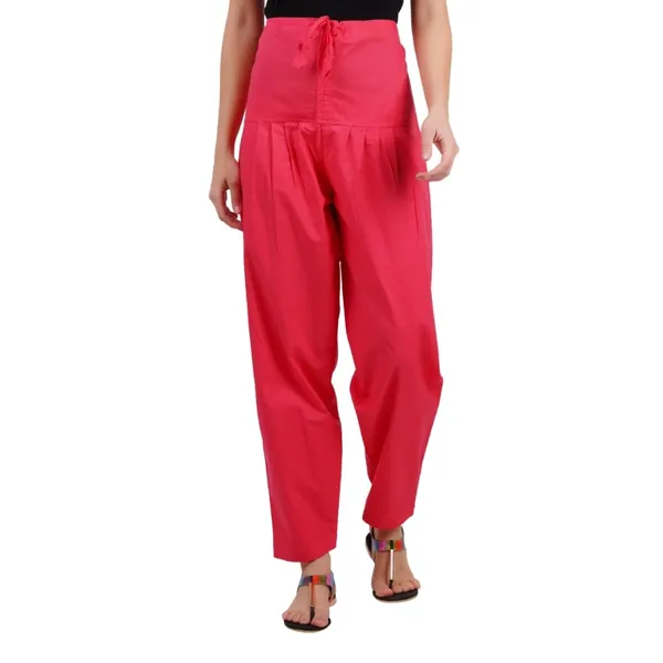 Apple_Peach_Salwar_Pant_-_Modern_Style_Pure_Cotton_For_Women_-_Ethnic_Semi_Patiala_Trouser_-_Office,Home_-_All_Day_Comfort_Wear_With_Drawstring