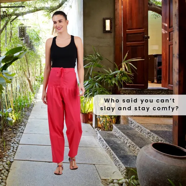 Apple_Peach_Salwar_Pant_-_Modern_Style_Pure_Cotton_For_Women_-_Ethnic_Semi_Patiala_Trouser_-_Office,Home_-_All_Day_Comfort_Wear_With_Drawstring