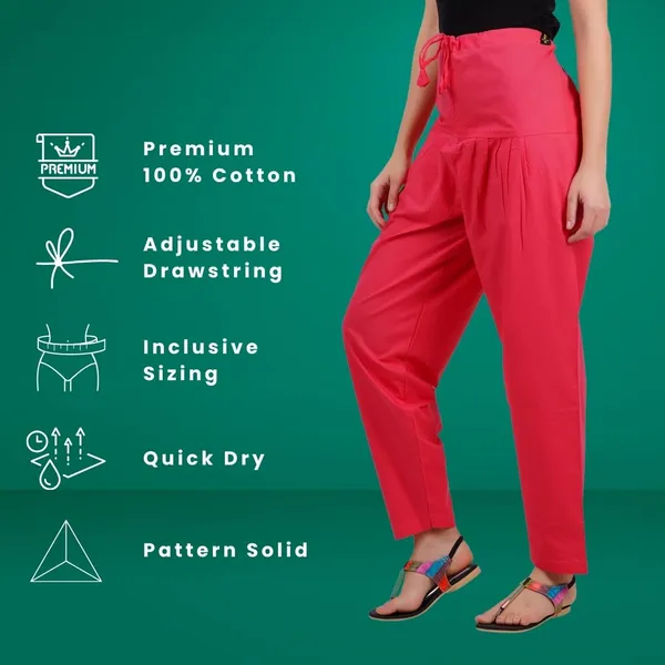Apple_Peach_Salwar_Pant_-_Modern_Style_Pure_Cotton_For_Women_-_Ethnic_Semi_Patiala_Trouser_-_Office,Home_-_All_Day_Comfort_Wear_With_Drawstring
