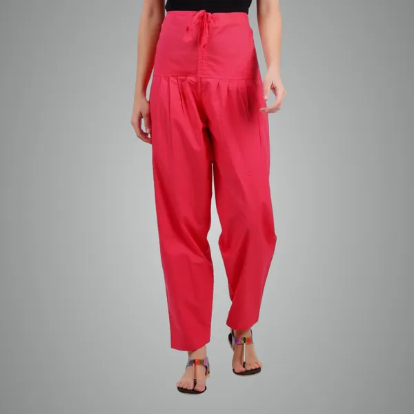Apple_Peach_Salwar_Pant_-_Modern_Style_Pure_Cotton_For_Women_-_Ethnic_Semi_Patiala_Trouser_-_Office,Home_-_All_Day_Comfort_Wear_With_Drawstring