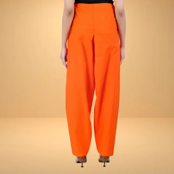 Coral_Orange_Salwar_Pant_-_Modern_Style_Pure_Cotton_For_Women_-_Ethnic_Semi_Patiala_Trouser_-_Office,Home_-_All_Day_Comfort_Wear_With_Drawstring