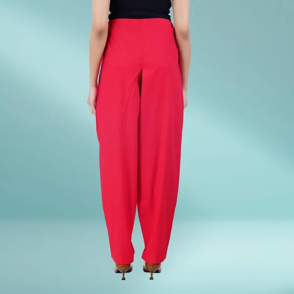 Chilly_Red_Salwar_Pant_-_Modern_Style_Pure_Cotton_For_Women_-_Ethnic_Semi_Patiala_Trouser_-_Office,Home_-_All_Day_Comfort_Wear_With_Drawstring