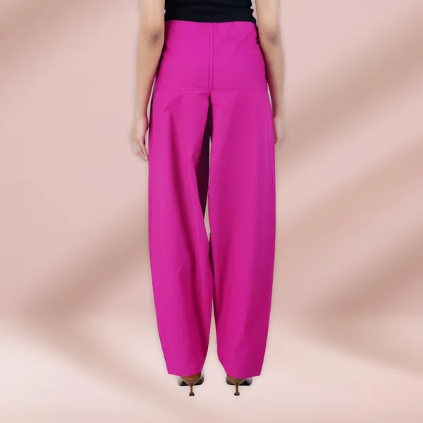 Fushia_Pink_Salwar_Pant_-_Modern_Style_Pure_Cotton_For_Women_-_Ethnic_Semi_Patiala_Trouser_-_Office,Home_-_All_Day_Comfort_Wear_With_Drawstring