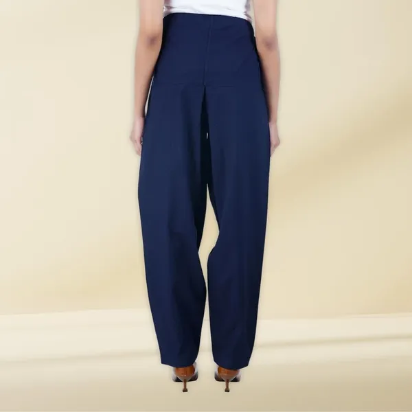 Midnight_Blue_Salwar_Pant_-_Modern_Style_Pure_Cotton_For_Women_-_Ethnic_Semi_Patiala_Trouser_-_Office,Home_-_All_Day_Comfort_Wear_With_Drawstring