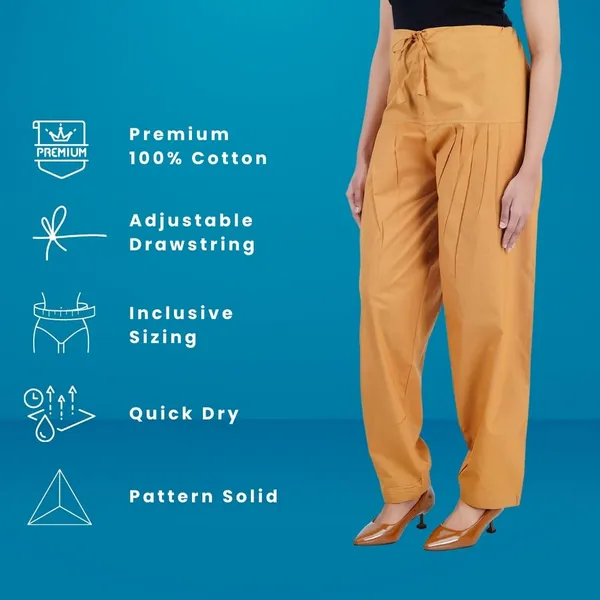 Mustard_Yellow_Salwar_Pant_-_Modern_Style_Pure_Cotton_For_Women_-_Ethnic_Semi_Patiala_Trouser_-_Office,Home_-_All_Day_Comfort_Wear_With_Drawstring