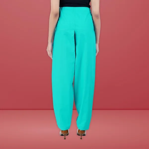 Rama_Green_Salwar_Pant_-_Modern_Style_Pure_Cotton_For_Women_-_Ethnic_Semi_Patiala_Trouser_-_Office,Home_-_All_Day_Comfort_Wear_With_Drawstring