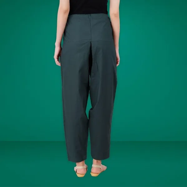 Trekking_Green_Salwar_Pant_-_Modern_Style_Pure_Cotton_For_Women_-_Ethnic_Semi_Patiala_Trouser_-_Office,Home_-_All_Day_Comfort_Wear_With_Drawstring