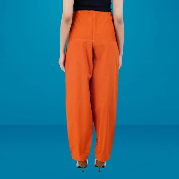 Burnt_Orange_Salwar_Pant_-_Modern_Style_Pure_Cotton_For_Women_-_Ethnic_Semi_Patiala_Trouser_-_Office,Home_-_All_Day_Comfort_Wear_With_Drawstring