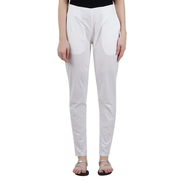 Blanco_White_Ultra_Soft_Stretchable_Lycra_Cotton_Trousers_Pant_For_Women,_Half-Elasticated_Waist,_Side_Zipper_&_Pocket,_Straight_Fit_Formal_Wear_For_Regular_Office,_Work,_College_&_Daily_Casual_Use