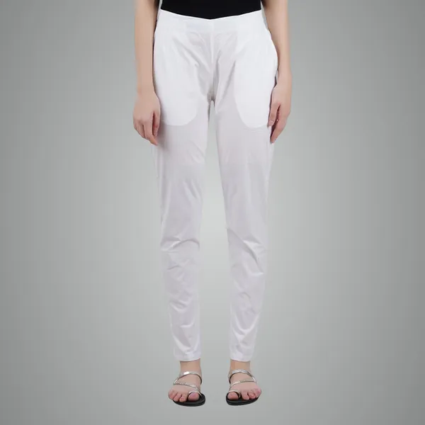 Blanco_White_Ultra_Soft_Stretchable_Lycra_Cotton_Trousers_Pant_For_Women,_Half-Elasticated_Waist,_Side_Zipper_&_Pocket,_Straight_Fit_Formal_Wear_For_Regular_Office,_Work,_College_&_Daily_Casual_Use