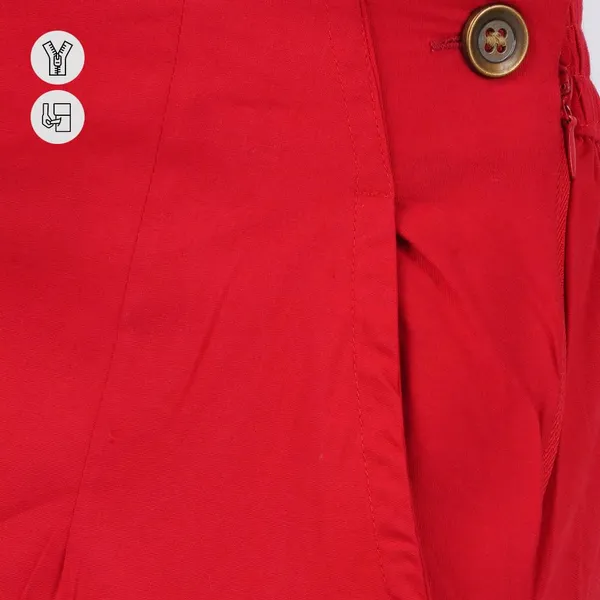 Chilly_Red_Ultra_Soft_Stretchable_Lycra_Cotton_Trousers_Pant_For_Women,_Half-Elasticated_Waist,_Side_Zipper_&_Pocket,_Straight_Fit_Formal_Wear_For_Regular_Office,_Work,_College_&_Daily_Casual_Use
