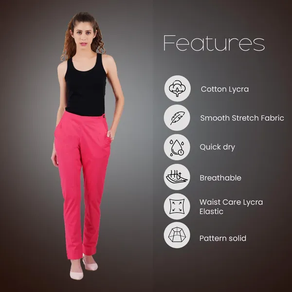 Paradise_Pink_Ultra_Soft_Stretchable_Lycra_Cotton_Trousers_Pant_For_Women,_Half-Elasticated_Waist,_Side_Zipper_&_Pocket,_Straight_Fit_Formal_Wear_For_Regular_Office,_Work,_College_&_Daily_Casual_Use