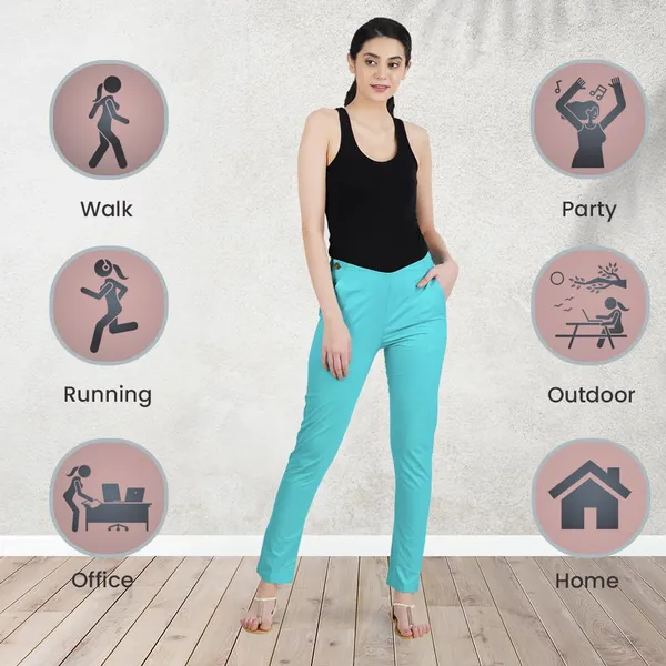 Rama_Green_Ultra_Soft_Stretchable_Lycra_Cotton_Trousers_Pant_For_Women,_Half-Elasticated_Waist,_Side_Zipper_&_Pocket,_Straight_Fit_Formal_Wear_For_Regular_Office,_Work,_College_&_Daily_Casual_Use