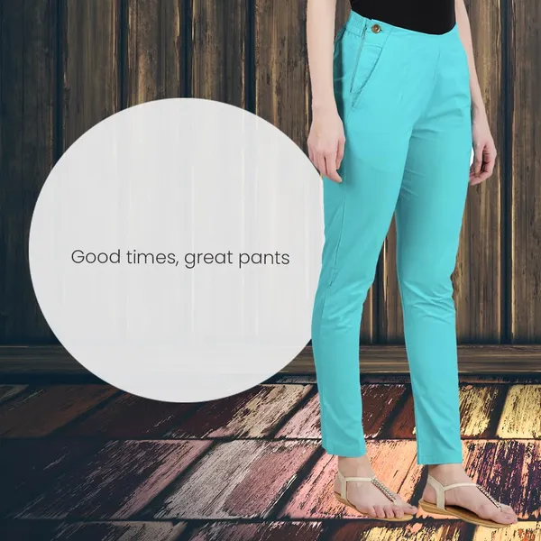 Rama_Green_Ultra_Soft_Stretchable_Lycra_Cotton_Trousers_Pant_For_Women,_Half-Elasticated_Waist,_Side_Zipper_&_Pocket,_Straight_Fit_Formal_Wear_For_Regular_Office,_Work,_College_&_Daily_Casual_Use