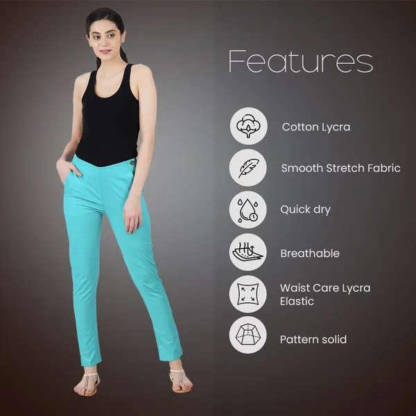 Rama_Green_Ultra_Soft_Stretchable_Lycra_Cotton_Trousers_Pant_For_Women,_Half-Elasticated_Waist,_Side_Zipper_&_Pocket,_Straight_Fit_Formal_Wear_For_Regular_Office,_Work,_College_&_Daily_Casual_Use