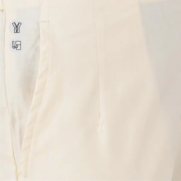 Cream_Ultra_Soft_Stretchable_Lycra_Cotton_Trousers_Pant_For_Women,_Half-Elasticated_Waist,_Side_Zipper_&_Pocket,_Straight_Fit_Formal_Wear_For_Regular_Office,_Work,_College_&_Daily_Casual_Use