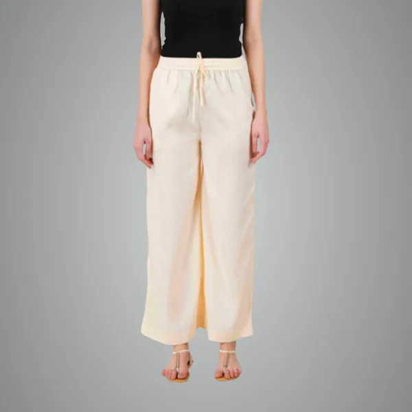 Buttercream_Stylish_Fine_Rayon_Palazzo_Pants_-_Flowy,_Just_Right_Shine_For_Women_-_Office_Use_|_Party_&_Outdoor_Wear_-_Regular_Fit,_Full_Length,_Side_Pocket